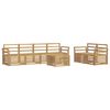 vidaXL Outdoor Sofa Set 7 pcs White Solid Acacia Wood