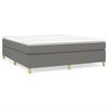 vidaXL Box Spring Bed Frame Dark Grey Super King Fabric