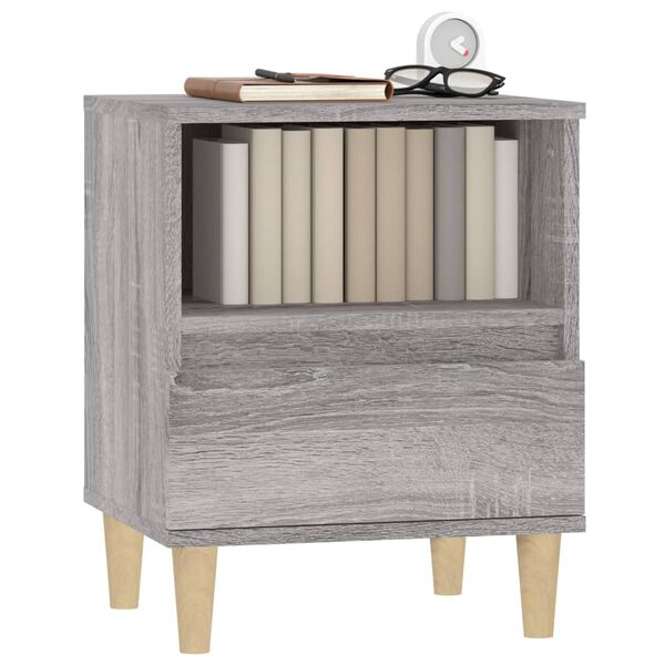 vidaXL Bedside Cabinets 2 pcs Grey Sonoma 40x35x50 cm