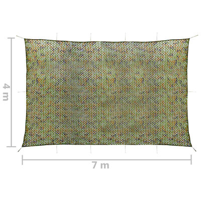 vidaXL Camouflage Net with Storage Bag 4x7 m Green
