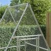vidaXL Chicken Cage Silver 100x100x190 cm Galvanised Steel