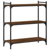 vidaXL Bookcase 3-Tier Brown Oak 80x30x86 cm Engineered Wood