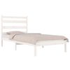 vidaXL Bed Frame without Mattress White Solid Wood 90x200 cm (810003+818401)
