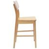 vidaXL Dining Chairs 2 pcs Natural 48 x 49 x 95 cm Solid Rubber Wood