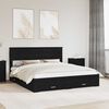 vidaXL Bed Frame with Headboard Black Oak 180 x 200 cm Engineered Wood
