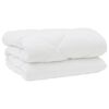 vidaXL Duvet with Pillows 3 pcs White Microfiber and Down Feather