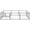 vidaXL Dog Kennel Black 9 m&sup2; Steel