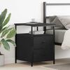 vidaXL Bedside Cabinet Black Oak 34 x 35.5 x 50 cm Engineered Wood