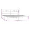 vidaXL Metal Bed Frame without Mattress with Headboard Black 200x200cm