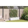 vidaXL Garden Planter 3 pcs White 120 x 40 x 143 cm Steel