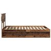 vidaXL Bed Frame with Mattress Old Wood 150 x 200 cm Solid Pine Wood
