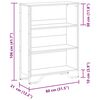 vidaXL Bookcase Black 80x31x106 cm Engineered Wood
