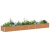 vidaXL Garden Raised Bed 480x80x45 cm Galvanized Steel Silver