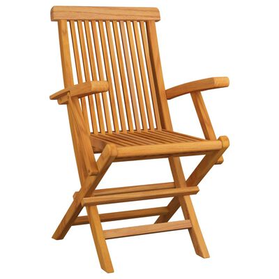 vidaXL Folding Garden Chairs 6 pcs Solid Teak Wood