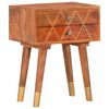 vidaXL Bedside Cabinet | Brown | Solid Mango Wood | 43 cm x 30 cm x 58 cm