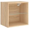 vidaXL 8 Piece TV Wall Units with LED Sonoma Oak Engineered Wood