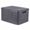 Curver Storage Box with Lid "Style" L 30L Metallic Silver