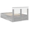 vidaXL Bed Frame Grey Sonoma 120 x 200 cm Engineered Wood