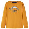 vidaXL Kids'T-shirt with Long Sleeves Dark Ochre 128