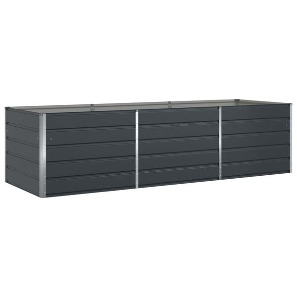 vidaXL Planter Anthracite 290 x 100 x 75 cm Galvanised Steel