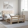vidaXL Bed Frame without Mattress with Headboard 140x200 cm Solid Wood