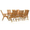 vidaXL Garden Dining Set 9 pcs Brown Solid Acacia Wood