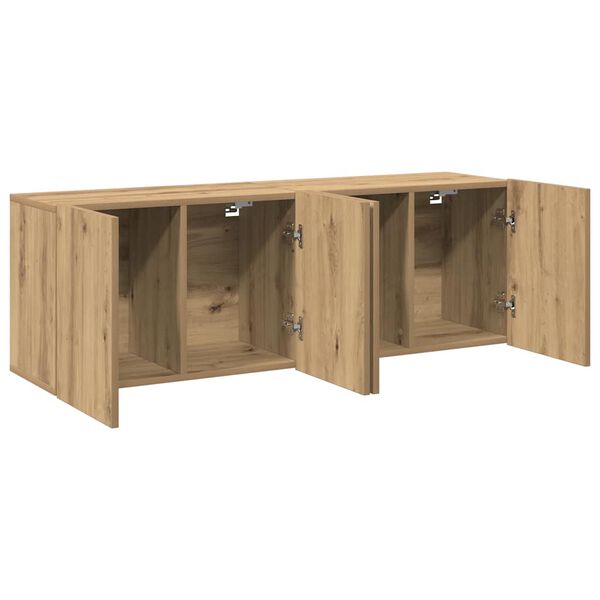 vidaXL TV Cabinets Wall-mounted 2 pcs Artisian Oak 80x30x41 cm