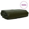 vidaXL Tarpaulin 650g / m² Olive Green 3 x 5 m Canvas with PVC Coating