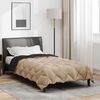 vidaXL Winter Duvet Black and Taupe 220 x 135 cm Microfiber