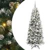 vidaXL Artificial Christmas Tree with 300 LEDs with Stand White 180 cm