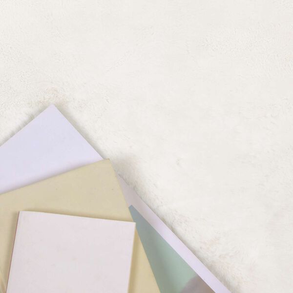 vidaXL Faux Rabbit Fur Rug Olite Cream 120 x 170 cm Polyester