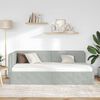 vidaXL Corner Bed Frame with Headboard Light Grey 100 x 200 cm Velvet