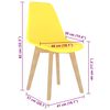 vidaXL Dining Chairs 4 pcs Yellow Plastic