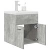 vidaXL Bathroom Sink Cabinet with Built-in Basin and Faucet Concrete Grey