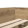 vidaXL Bed Frame with Drawer Artisan Oak 90 x 190 cm Solid Pine Wood