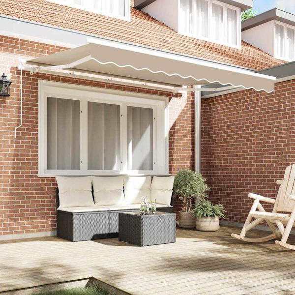 vidaXL Retractable Awning Manual Beige 250 x 200 cm Fabric