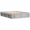vidaXL Bed Frame without Mattress Concrete Grey 140x200 cm