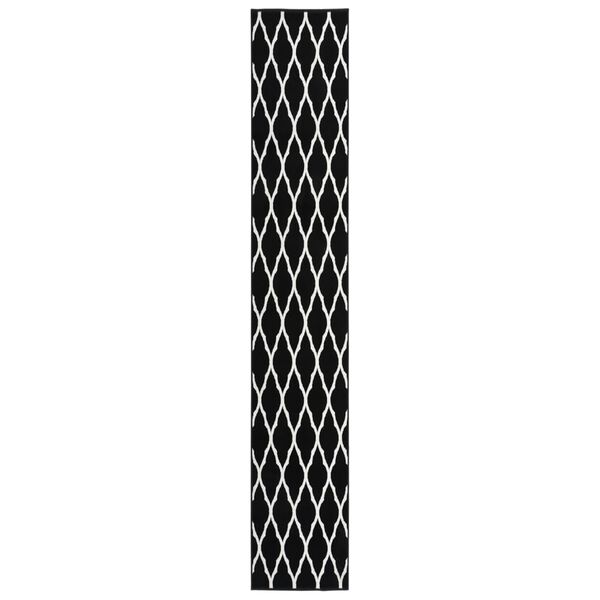 vidaXL Runner Rug BCF Black and White 60x400 cm