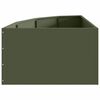 vidaXL Corner Planter Olive green 60 x 60 x 35 cm Steel