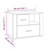 vidaXL Bedside Cabinet Grey Sonoma 60x36x45 cm Engineered Wood