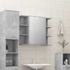 vidaXL Bathroom Mirror Cabinet Concrete Grey 80x20.5x64 cm Engineered Wood