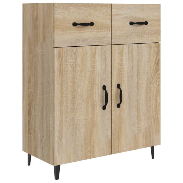 vidaXL Sideboard Sonoma Oak 69.5x34x90 cm Engineered Wood