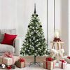 vidaXL Artificial Hinged Christmas Tree with Flocked Snow 150 cm