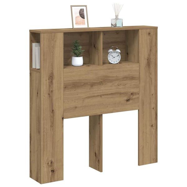 vidaXL Headboard Cabinet Artisan Oak 100x18.5x102.5 cm Engineered Wood