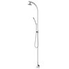 vidaXL Garden Shower with Brown Base 220 cm Aluminium