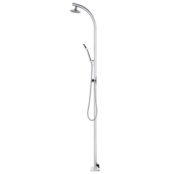 vidaXL Garden Shower with Brown Base 220 cm Aluminium