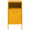 vidaXL Bedside Cabinets 2 pcs Mustard Yellow 36x39x68 cm Steel