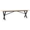 vidaXL Coffee Table X-Frame 160x40x45 cm Solid Wood Pine and Steel