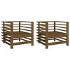 vidaXL Garden Chairs 2 pcs Honey Brown Solid Wood Pine