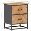 vidaXL Bedside Cabinet 40x30x50 cm Solid Acacia Wood